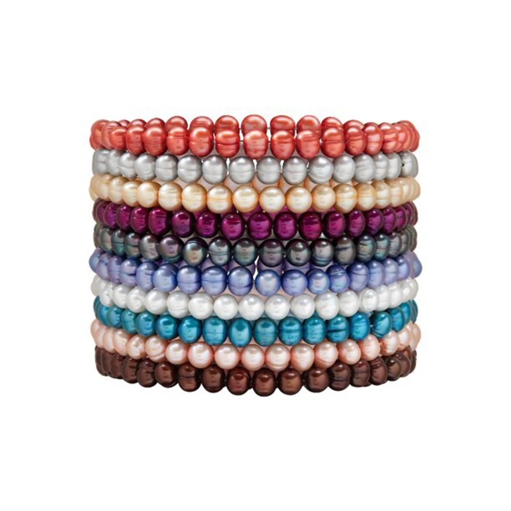 Freshwater Pearl Multi-Color Stretch Bracelets